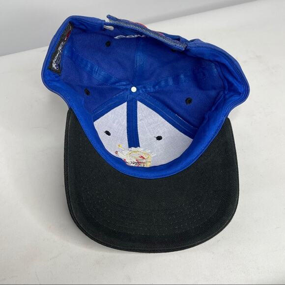 Vintage Chicago Bulls 3 Peat Rare Blue Cap - Picture 3 of 9